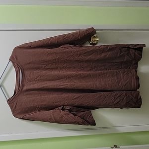 Brown 3/4 length sleeve